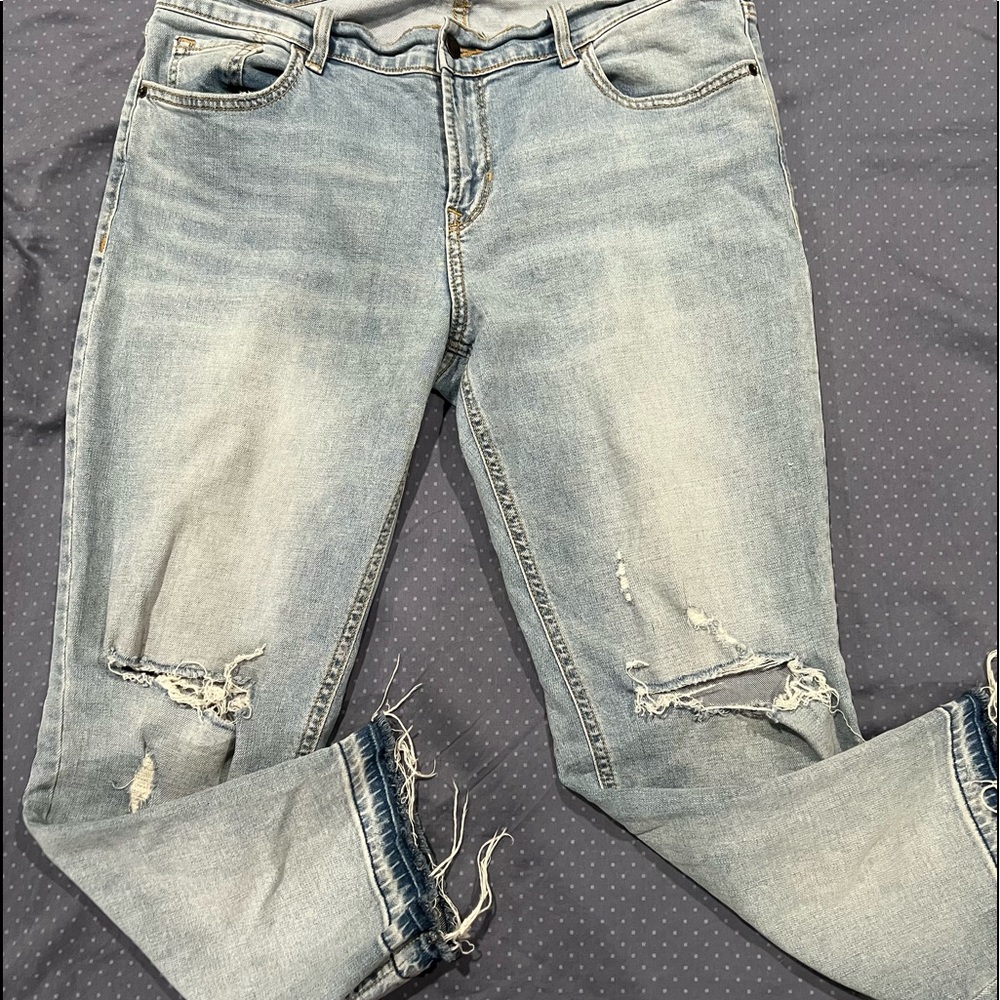 Old Navy boyfriend straight leg crop jean, sz 10
